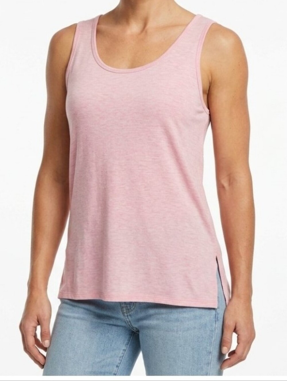 White House Black Market Tank Top Womens Pink Sleveless Rayon Stretch Thin Sz M
